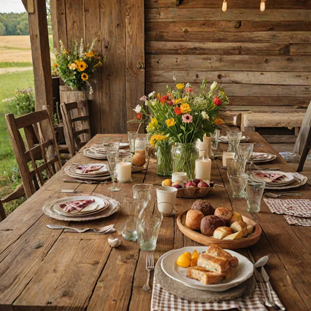 Stół wiejski: jak udekorować na tradycyjną ucztę?
