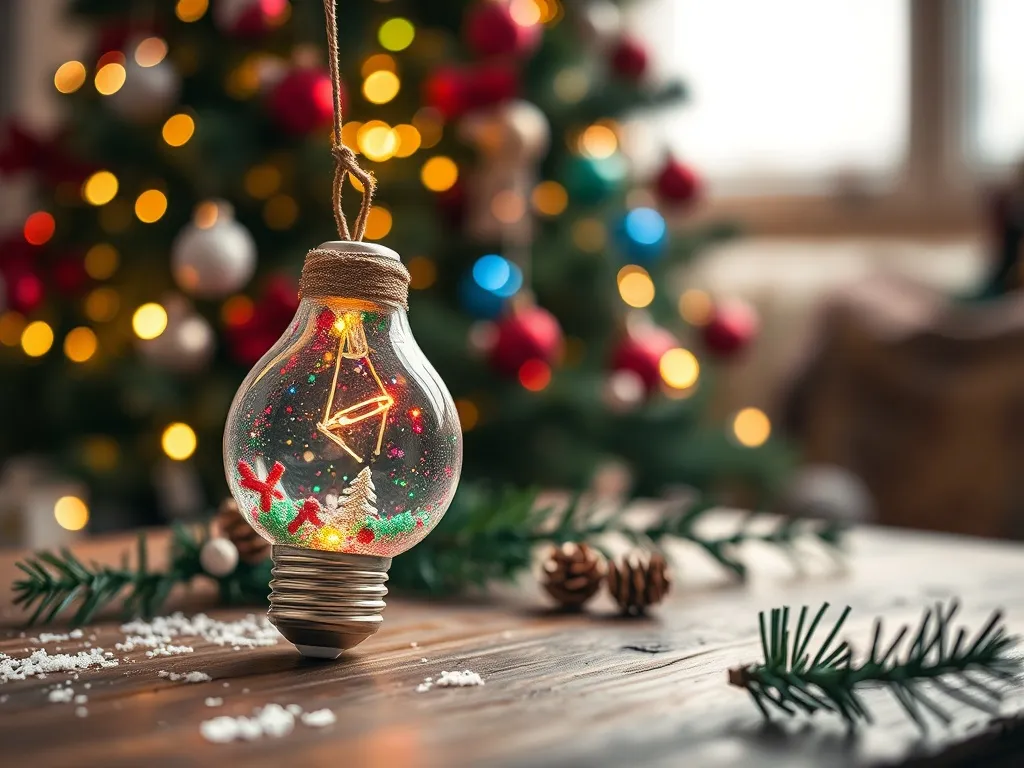 Jak zrobić choinkowe bombki z żarówki?