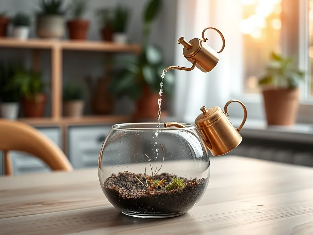 Jak podlewać rośliny w szkle otwartym?